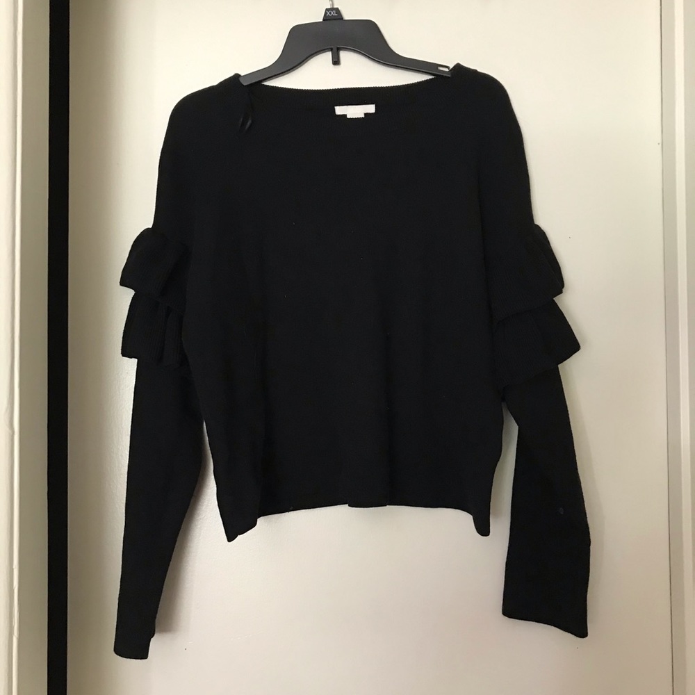H&M ruffle-sleeve sweater